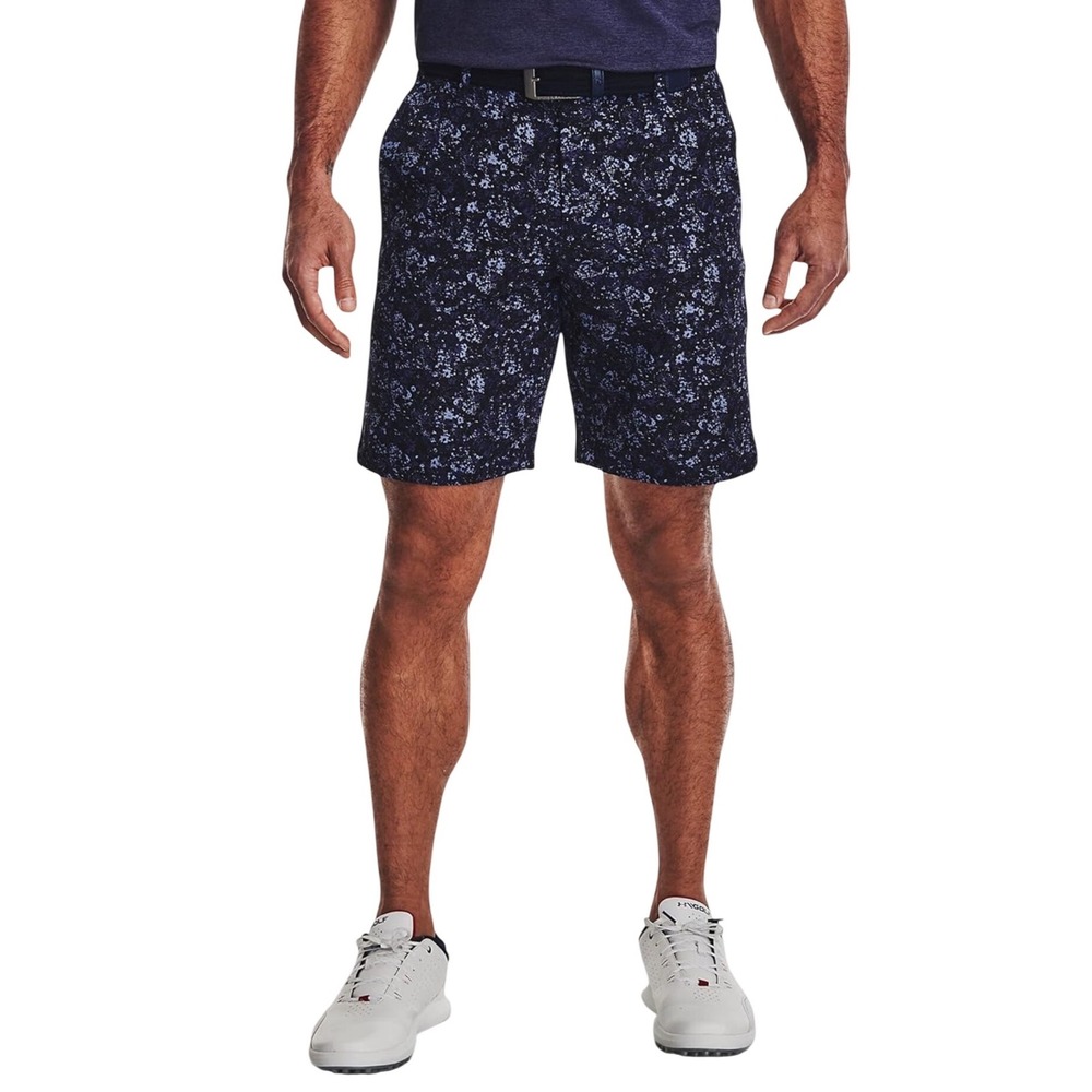 Under‎ Armour Golf Shorts Men 36 Navy White Speckled Performance 10in Inseam NEW